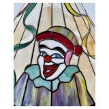 Stained Glass Clown Lamp Shade, Round Tiffany-Style