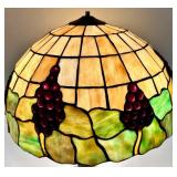 Tiffany Style Stained Glass Grape Cluster Pendant Shade