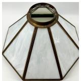 Pair Of Tiffany-Style Glass Pendant Lamp Shades