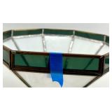 Pair Of Tiffany-Style Glass Pendant Lamp Shades
