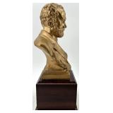 Three Composer Busts On Wood Pedestals: Tchaikovski, Handel & Verdi