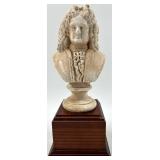 Three Composer Busts On Wood Pedestals: Tchaikovski, Handel & Verdi