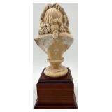 Three Composer Busts On Wood Pedestals: Tchaikovski, Handel & Verdi