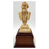 Three Composer Busts On Wood Pedestals: Tchaikovski, Handel & Verdi