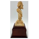 Three Composer Busts On Wood Pedestals: Tchaikovski, Handel & Verdi