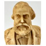 Three Composer Busts On Wood Pedestals: Tchaikovski, Handel & Verdi