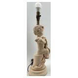Pair of Vintage Figural Cherub Table Lamps