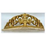 Turner Wall Accessory Pair of Ornate Gilt-Bronze Faux Marble Shelfs