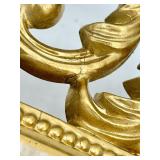 Turner Wall Accessory Pair of Ornate Gilt-Bronze Faux Marble Shelfs