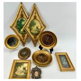 Turner Wall Accessory Frame Set of Vintage Gold Frames & Prints