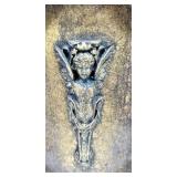 Religious Wall Plaque Set 2 Tall Gold Frames, Central Octagonal Frame & Last Supper Diorama