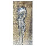 Religious Wall Plaque Set 2 Tall Gold Frames, Central Octagonal Frame & Last Supper Diorama