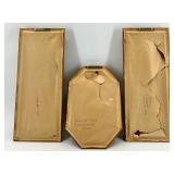 Religious Wall Plaque Set 2 Tall Gold Frames, Central Octagonal Frame & Last Supper Diorama