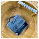 Rococo Revival Ornate Gold Tone Wall Clock & Sconces Set