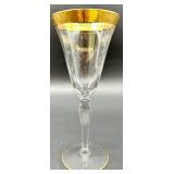Tiffin Franciscan Minton - 10 Crystal Champagne Flutes with Gold Rim