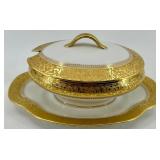 Limoges France - A Lanternier & Co. - Gold Floral Tea Set & Lids