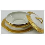 Limoges France - A Lanternier & Co. - Gold Floral Tea Set & Lids