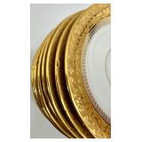 Limoges France - A Lanternier & Co. Gold Floral Border Tea cups, Coffee cups, Saucers with Creamer