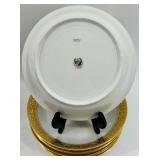 Limoges France Gold Gilt Dinner Plates by A. Lanternier & Co