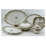 Haviland - Holly Berry -  Limoges Oval Floral Serving Platter & Lidded Tureen Set