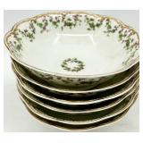 Haviland - Holly Berry - France Limoges Dinnerware Set & Cups, Napkin Rings