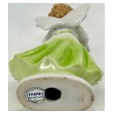 Vintage Thames Hand Painted Box & Angel Figurine, Lace Fan & Gold Vase