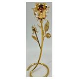 Vintage Thames Hand Painted Box & Angel Figurine, Lace Fan & Gold Vase