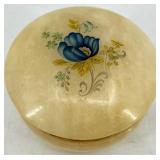 Vintage Thames Hand Painted Box & Angel Figurine, Lace Fan & Gold Vase