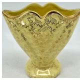 Vintage Thames Hand Painted Box & Angel Figurine, Lace Fan & Gold Vase