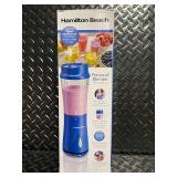 Hamilton Beach Personal Blender with Travel Lid, Blue