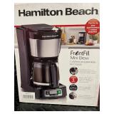 Hamilton Beach FrontFill Mini Brew 5 Cup Programmable Coffee Maker
