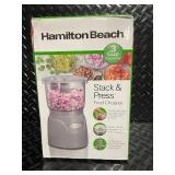 Hamilton Beach Stack & Press Food Chopper 3 Cup Capacity