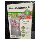 Hamilton Beach Stack & Press Food Chopper 3 Cup Capacity
