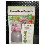 Hamilton Beach Stack & Press Food Chopper 3 Cup Capacity