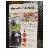 Hamilton Beach Stack & Press 2 Speed Food Chopper, 3 Cup, 350 Watt