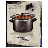 Hamilton Beach 3 Quart Slow Cooker with Glass Lid and Stoneware Insert