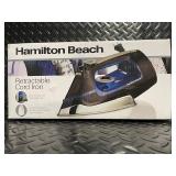 Hamilton Beach Retractable Cord Iron with Stainless Steel Soleplate