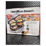 Hamilton Beach Dual Breakfast Sandwich Maker in Damaged Box