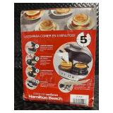 Hamilton Beach Dual Breakfast Sandwich Maker in Damaged Box