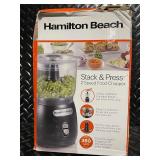 Hamilton Beach Stack & Press 2 Speed Food Chopper 350 Watt 3 Cup