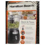 Hamilton Beach Stack & Press 2 Speed Food Chopper 350 Watt 3 Cup