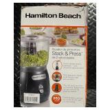 Hamilton Beach Stack & Press 2 Speed Food Chopper, 350W, 3 Cup Bowl