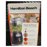 Hamilton Beach Stack & Press 2-Speed Food Chopper, 350W, 3-Cup Bowl.