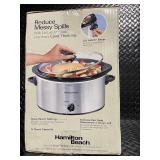 Hamilton Beach 5 Quart Portable Slow Cooker with Lid Latch