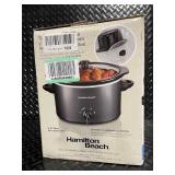Hamilton Beach 3 Quart Slow Cooker with Dishwasher Safe Stoneware and Glass Lid