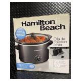 Hamilton Beach 3 Quart Slow Cooker with Dishwasher Safe Stoneware and Glass Lid