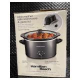 Hamilton Beach 3 Quart Slow Cooker with Dishwasher Safe Stoneware and Glass Lid