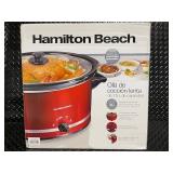 Hamilton Beach 8 Quart Slow Cooker Red - Serves 10+ People