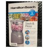 Hamilton Beach Stack & Press 3-Cup Food Chopper.