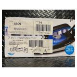 Hamilton Beach 2-in-1 Iron and Garment Steamer, Blue